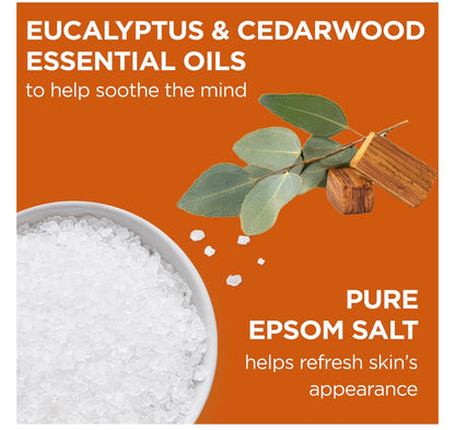 Dr Teal's Foaming Bath with Pure Epsom Salt, Cozy Fireside (Chestnut & Cedar), 34 fl oz – Limited Edition