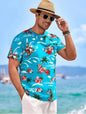 Tropical Santa Beach Graphic T-Shirt