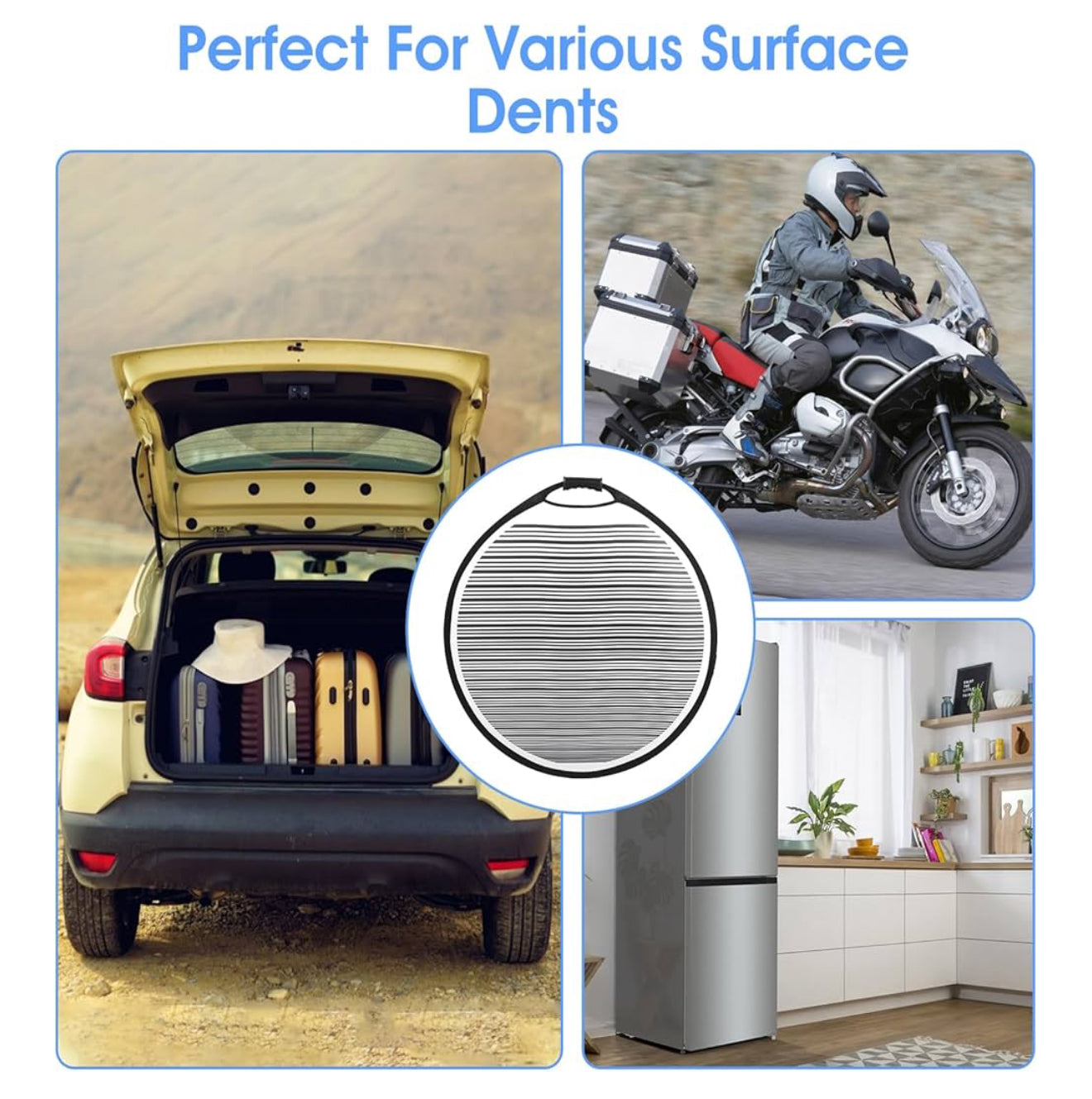 Tobeelec 80cm Car Dent Detection Board with Storage Bag – Striped Light Reflector Tool