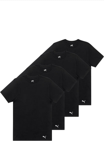 Puma Mens 4 Pack Cotton Crewneck Short Sleeve T-Shirt