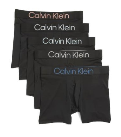 CALVIN KLEIN 5pk bold logo stretch boxer briefs