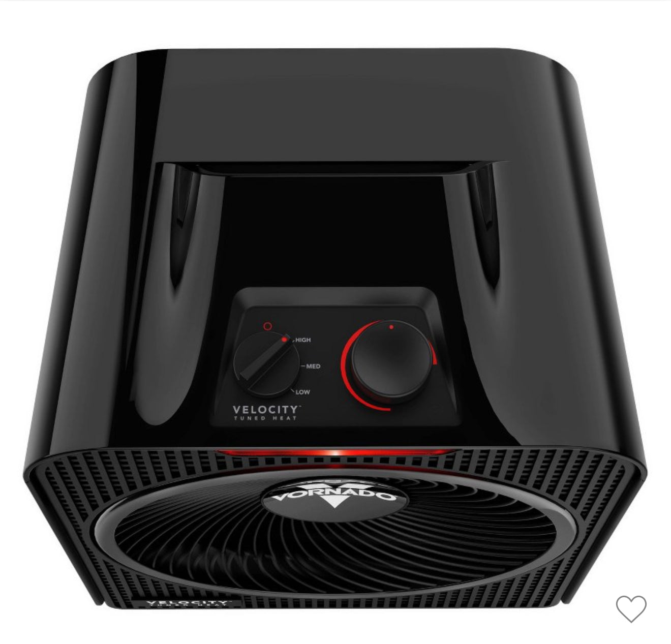 Vornado Velocity 4 Whole Room Vortex Heater – 1500W Adjustable Thermostat, Black
