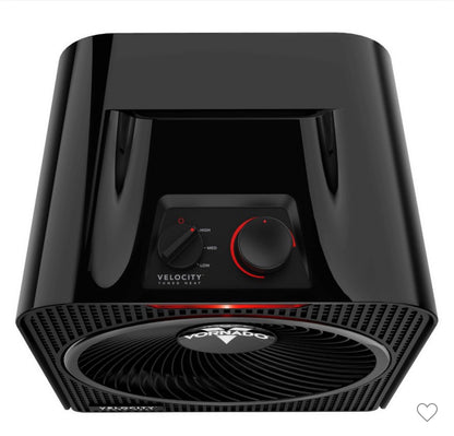 Vornado Velocity 4 Whole Room Vortex Heater – 1500W Adjustable Thermostat, Black