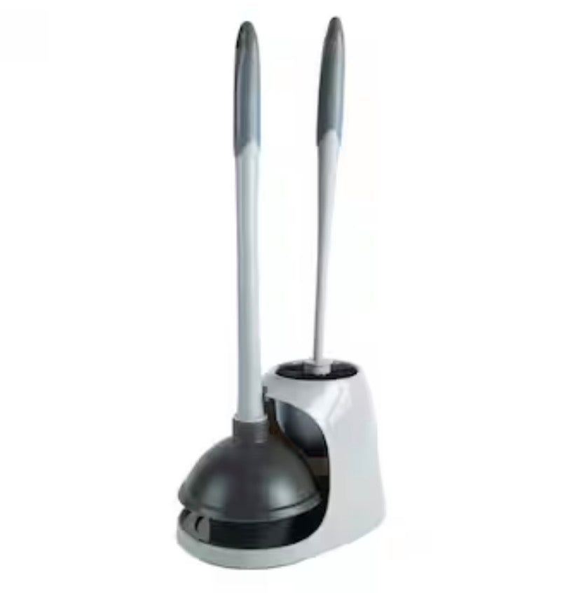 Bath Bliss Grey Plastic Toilet Brush Holder