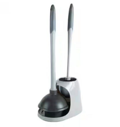 Bath Bliss Grey Plastic Toilet Brush Holder