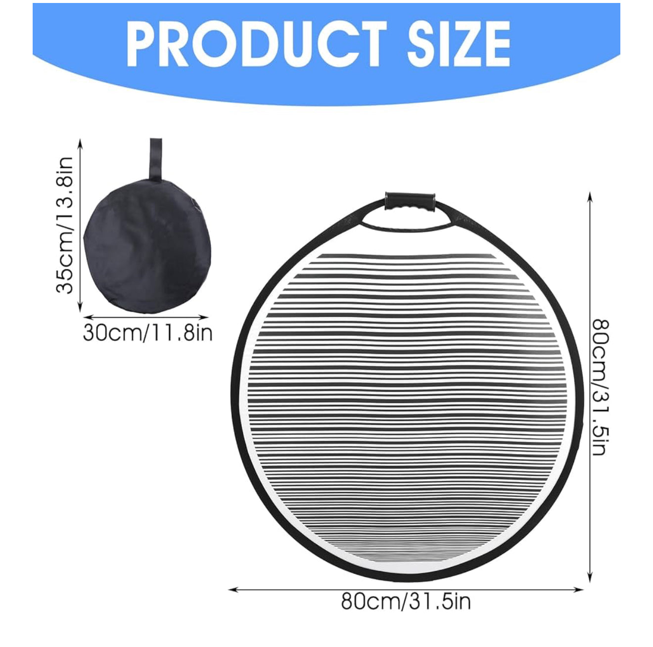 Tobeelec 80cm Car Dent Detection Board with Storage Bag – Striped Light Reflector Tool