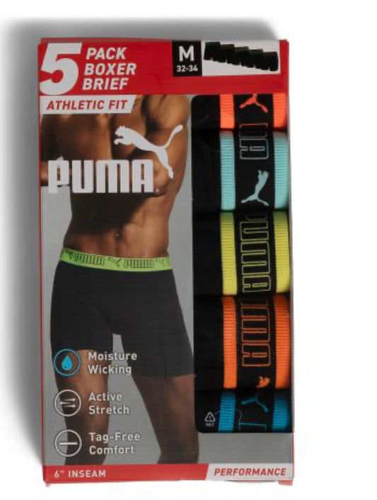 PUMA Men's Performance Boxer Briefs 4 Pack