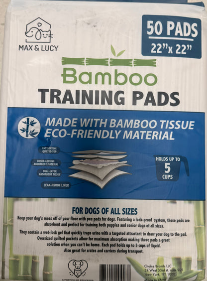 Max & Lucy Bamboo Training Pads.