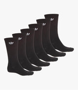 adidas Originals mens Trefoil Crew Socks (6-pair) (Shoe: 6-12, Originals Black)