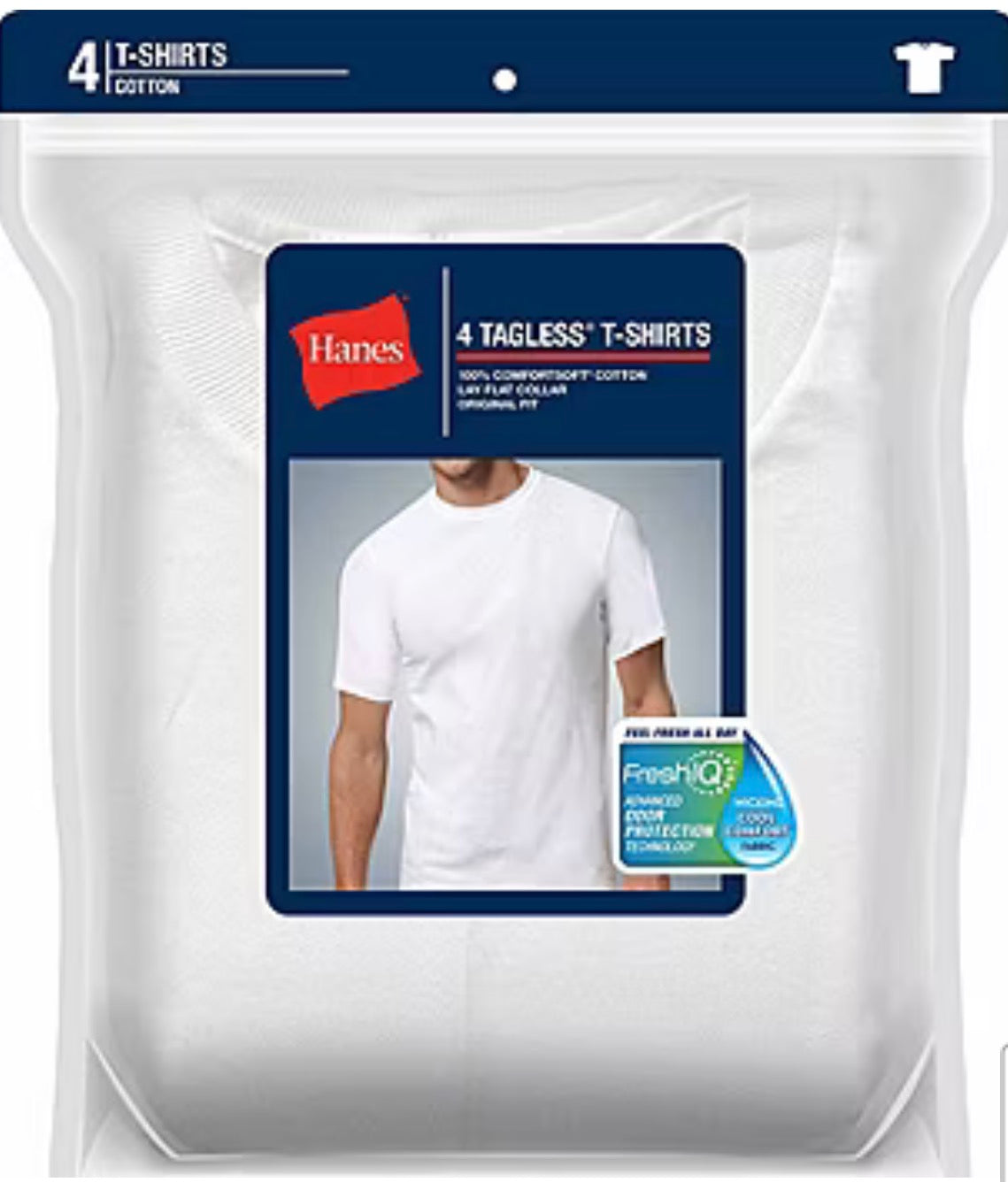 Hanes Fresh Iq Comfort Soft Mens Short Sleeve Crew Neck T-Shirt