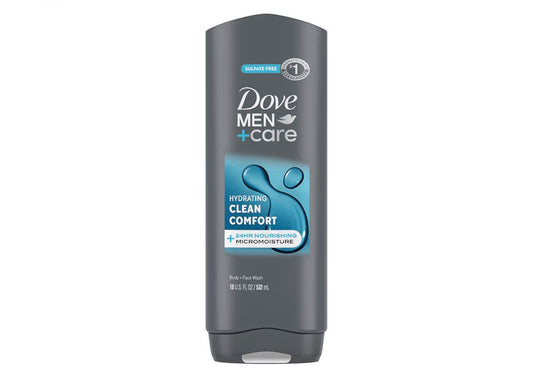 Dove Men+Care Body and Face Wash Hydrating Clean Comfort Body Wash for Men with 24-Hour Nourishing Micromoisture Technology 18 oz