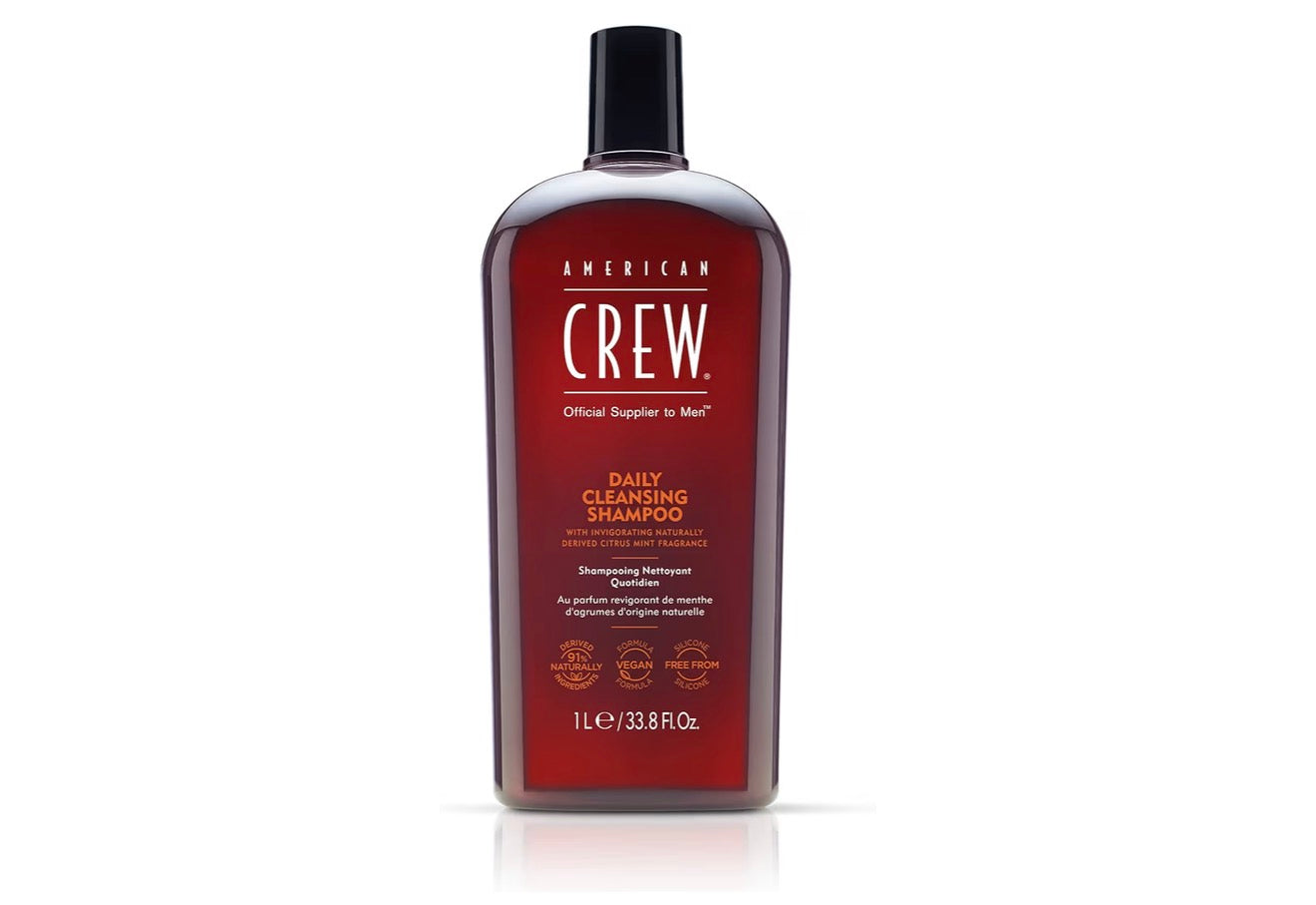 American Crew Shampoo for Men, Daily Cleanser, Naturally Derived, Vegan Formula, Hair Care Gift for Him, Citrus Mint Fragrance, 33.8 Fl Oz