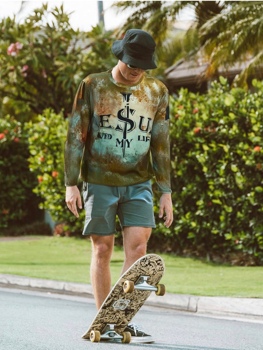 Jesus Saved My Life – Faith Streetwear Long Sleeve Tee