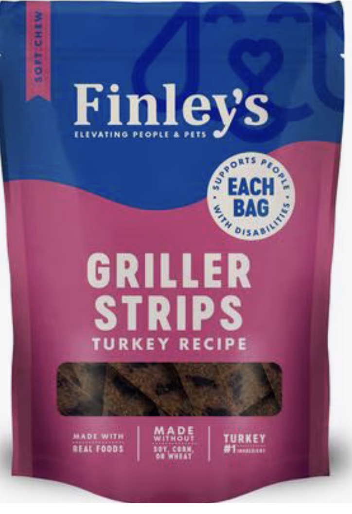 Finley's Griller Strips Turkey Soft & Chewy Dog Treats, 14.5-oz bag