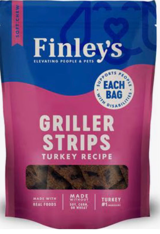 Finley's Griller Strips Turkey Soft & Chewy Dog Treats, 14.5-oz bag