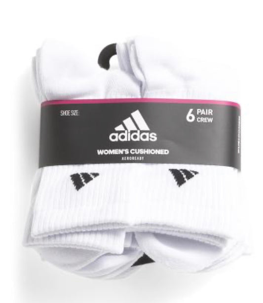 ADIDAS
6pk cushioned athletic crew socks