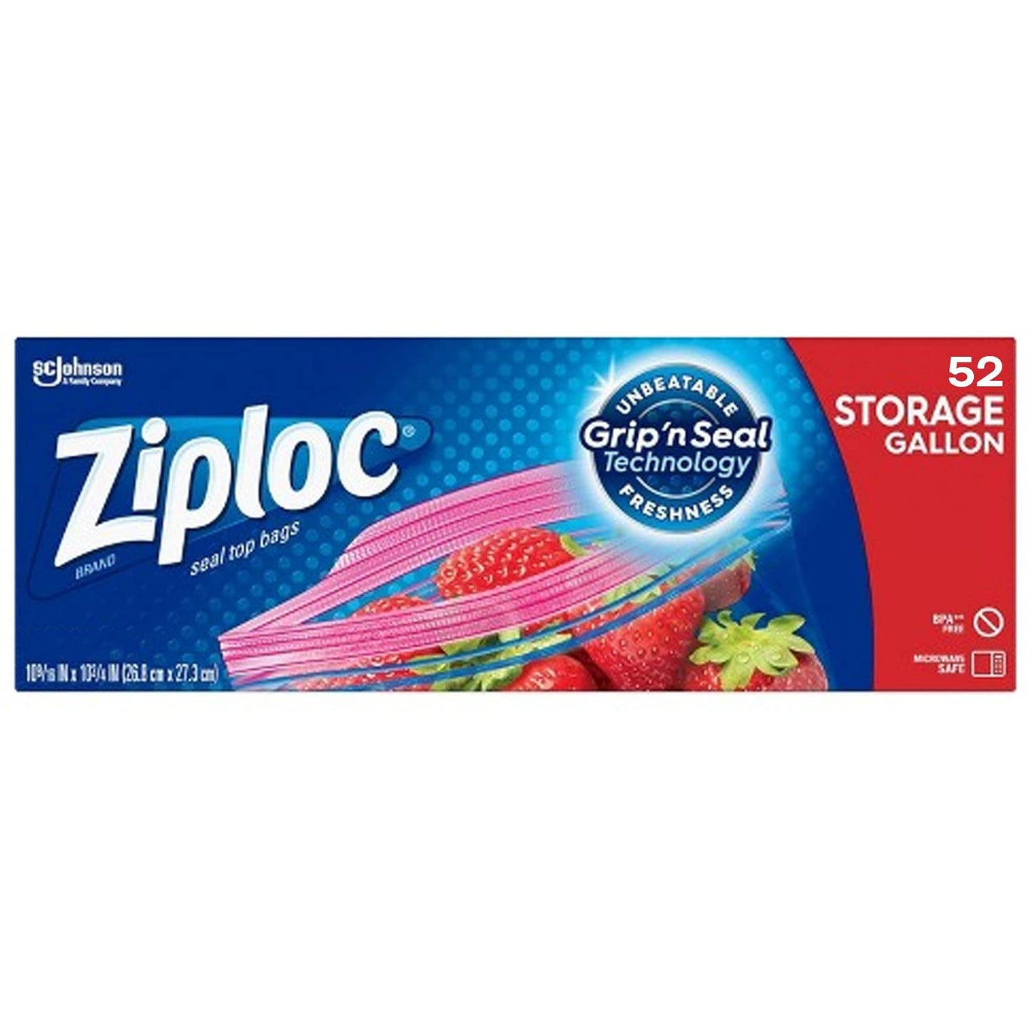 Ziploc Storage Gallon Bags 52 ct