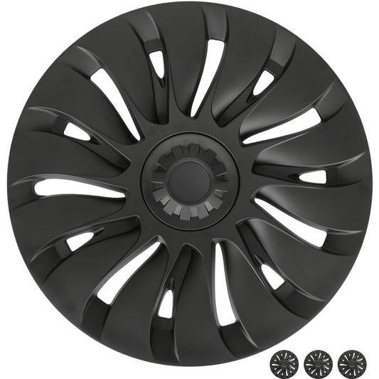 Tesla Model Y 19 Inch Matte Black Wheel Covers 4 Pack Hubcap Replacement