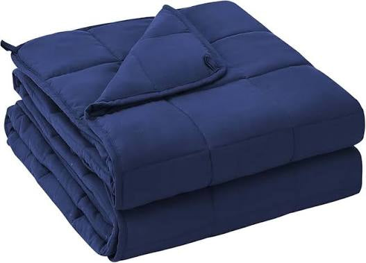 Yescool Weighted Blanket 20 Lbs 60x80 Queen Size Blue Cooling With Glass Beads
